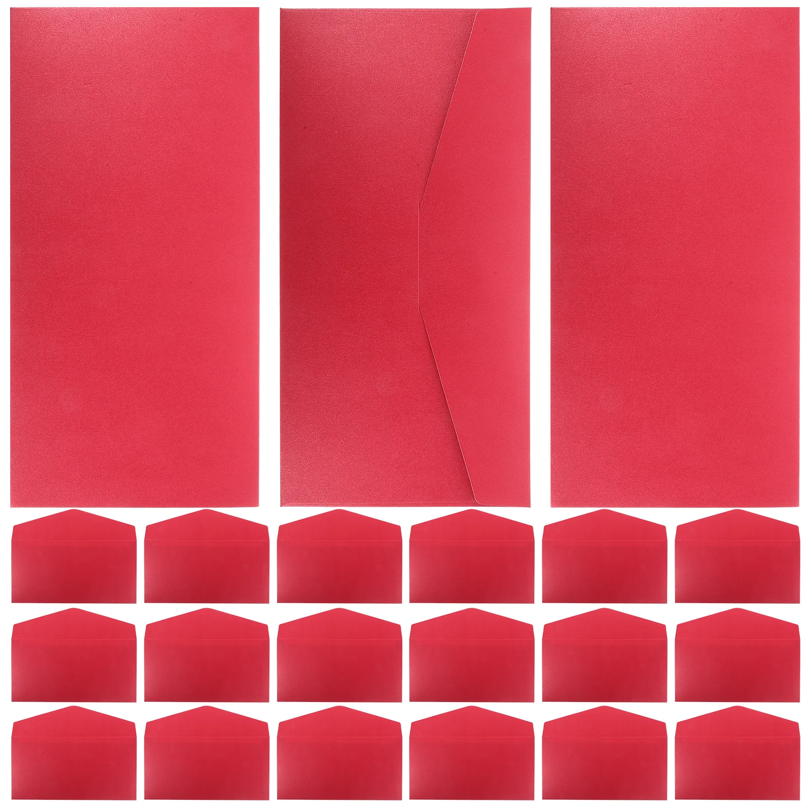 25 Pcs Festive Red Envelope Wedding Decor Delicate Card Envelopes Bronzing Empty