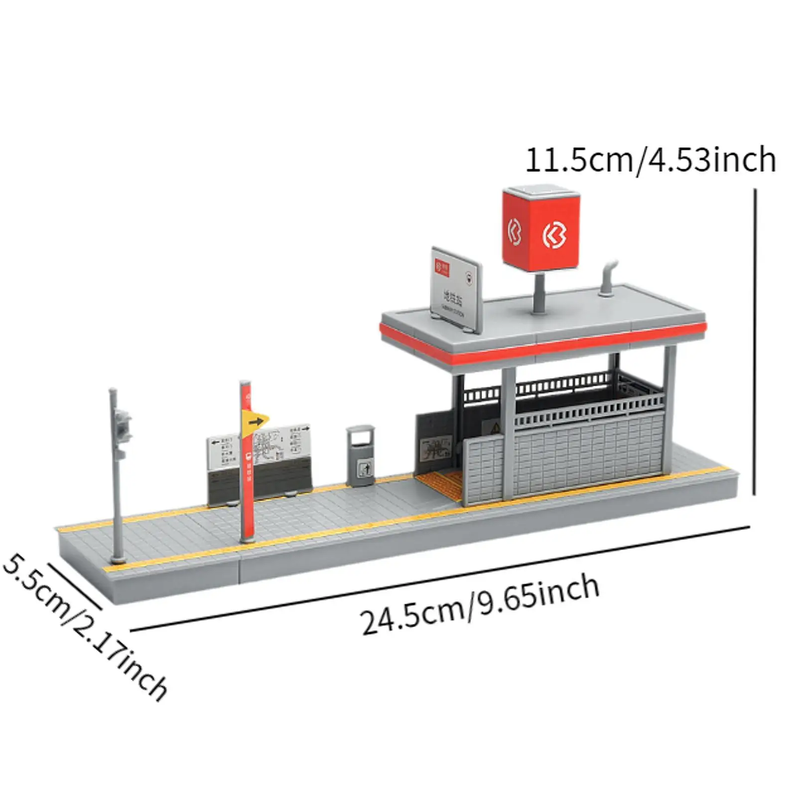 모래 테이블용 DIY 1/64 지하철 역 모델, 건축 장면 액세서리