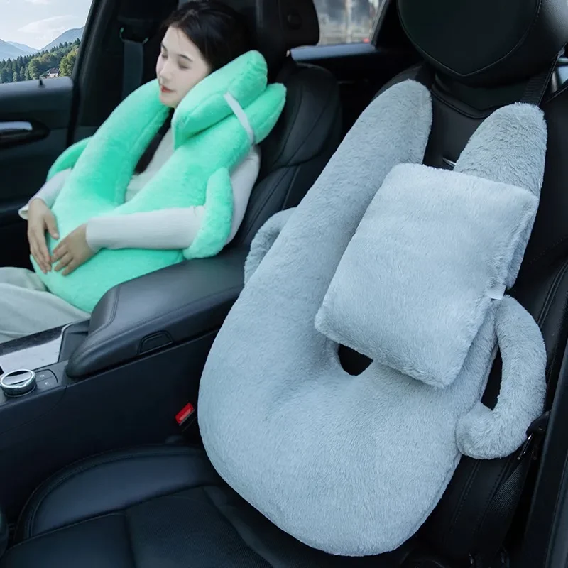 Children's Car Pillow Sleep Headrest Cartoon Rear Protection Shoulder Belt Sleep Car Neck