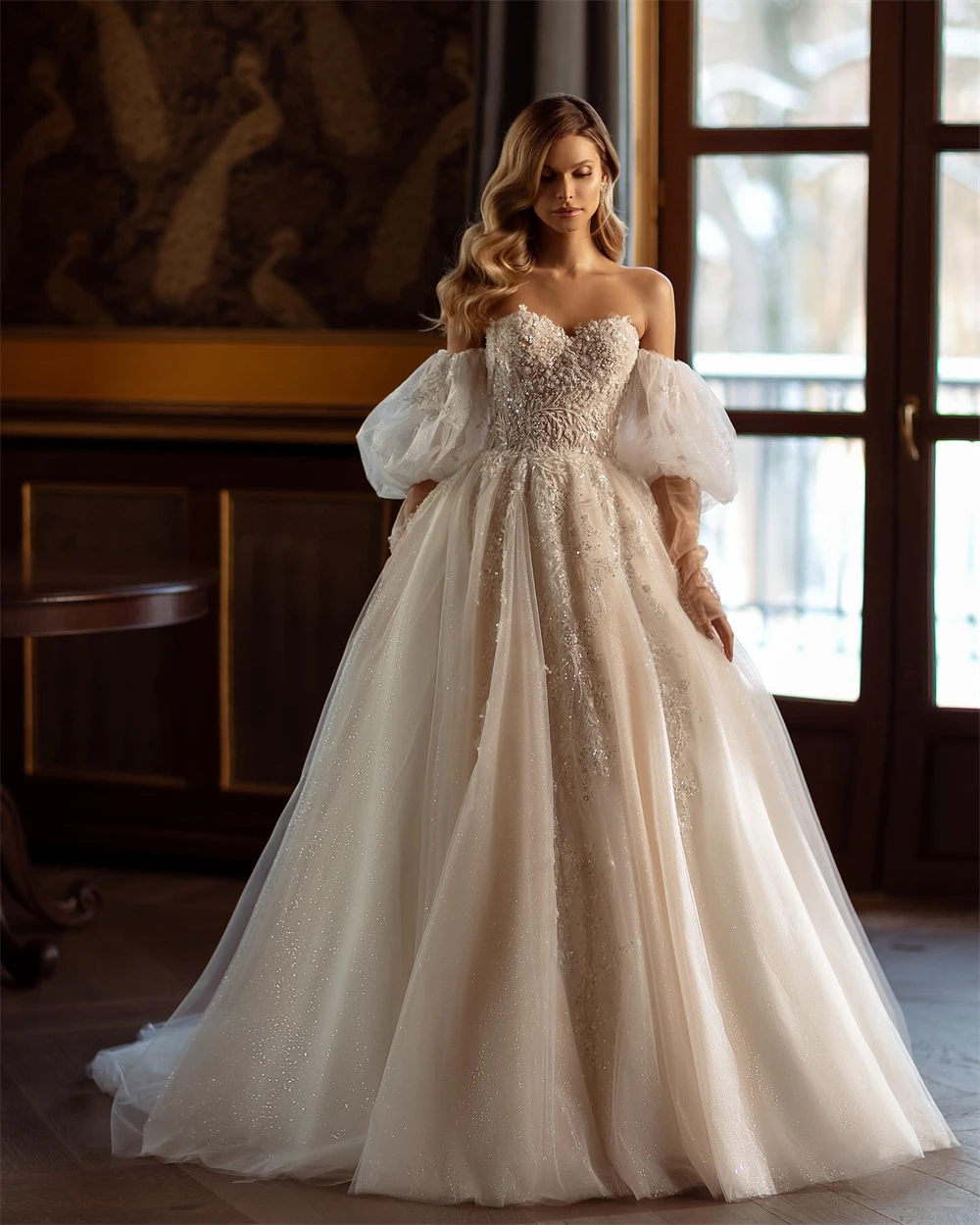 Aangepaste sexy ivoor organza trouwjurk zachte lieverd mouwloze bruidsjurken formele a-lijn rechter trein vestido de novia