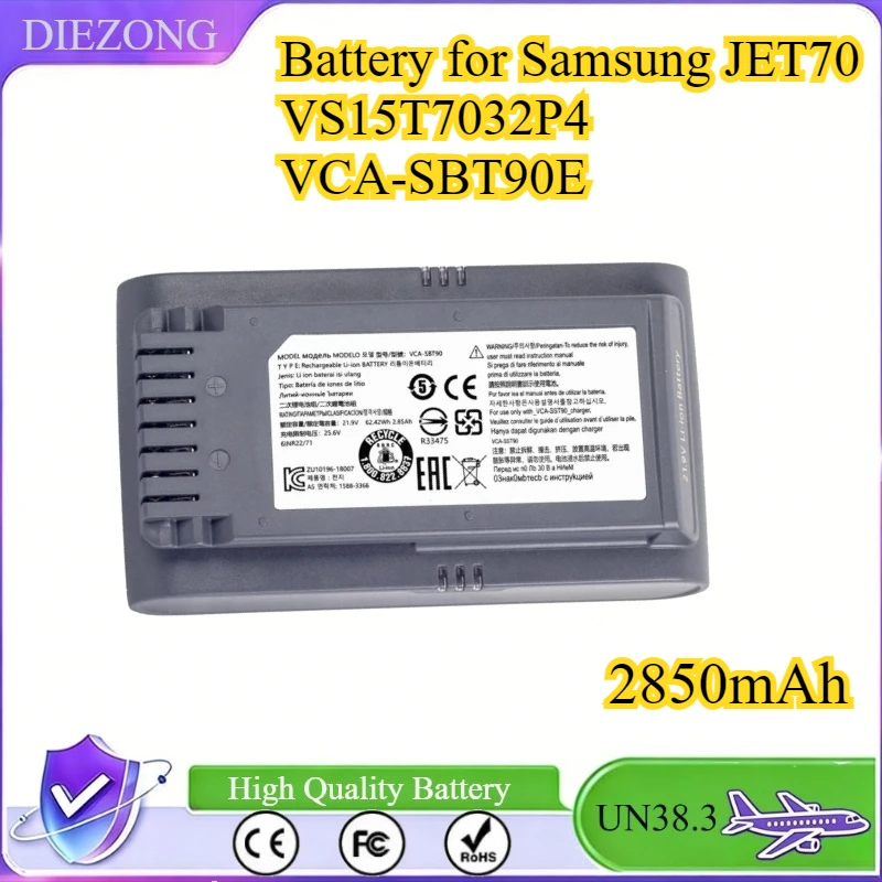 

New Rechargeable Battery for Samsung JET70 VS15T7032P4 VCA-SBT90E VCA-SBT90 Handheld Vacuum Cleaner Battery