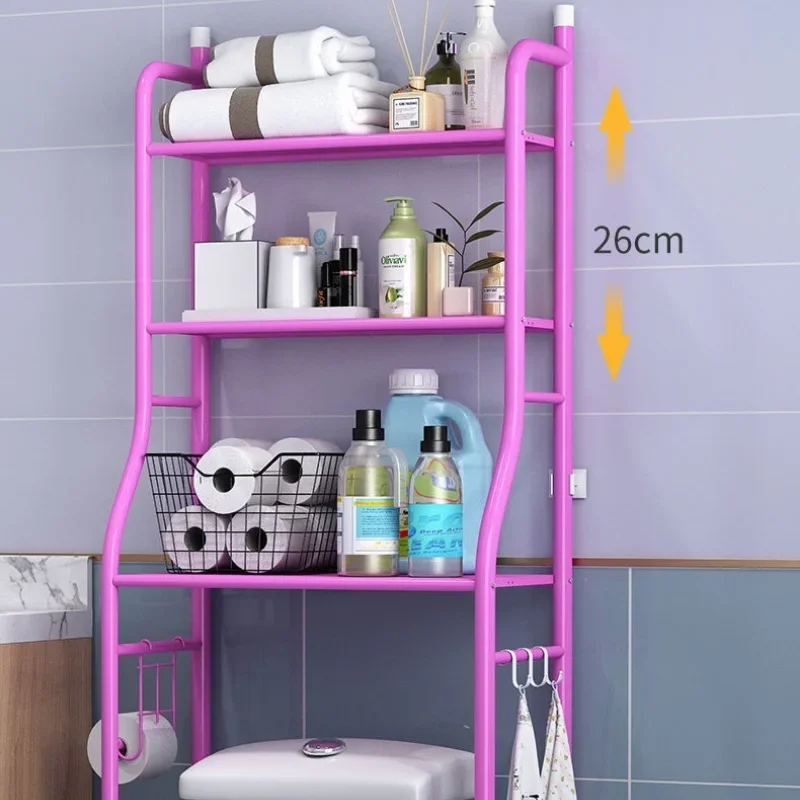 Bathroom Toilet Storage Rack Floor to Floor Toilet Rack Washroom Punching Free Washing Machine Basin Storage Rack