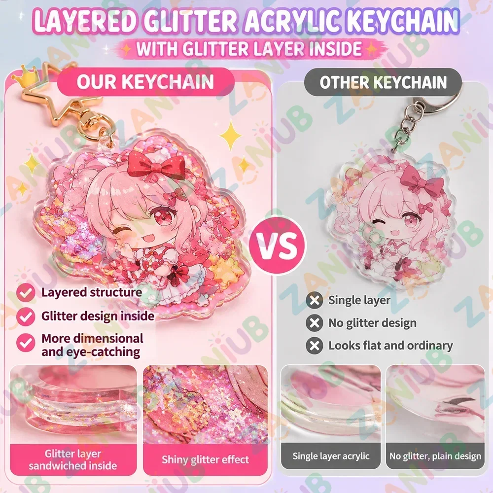 Emmerdale Keychain for Accessories Bag The Woolpack Jigsaw Arncliff Glitter Key Chain Keyring Jewelry Friends Gifts