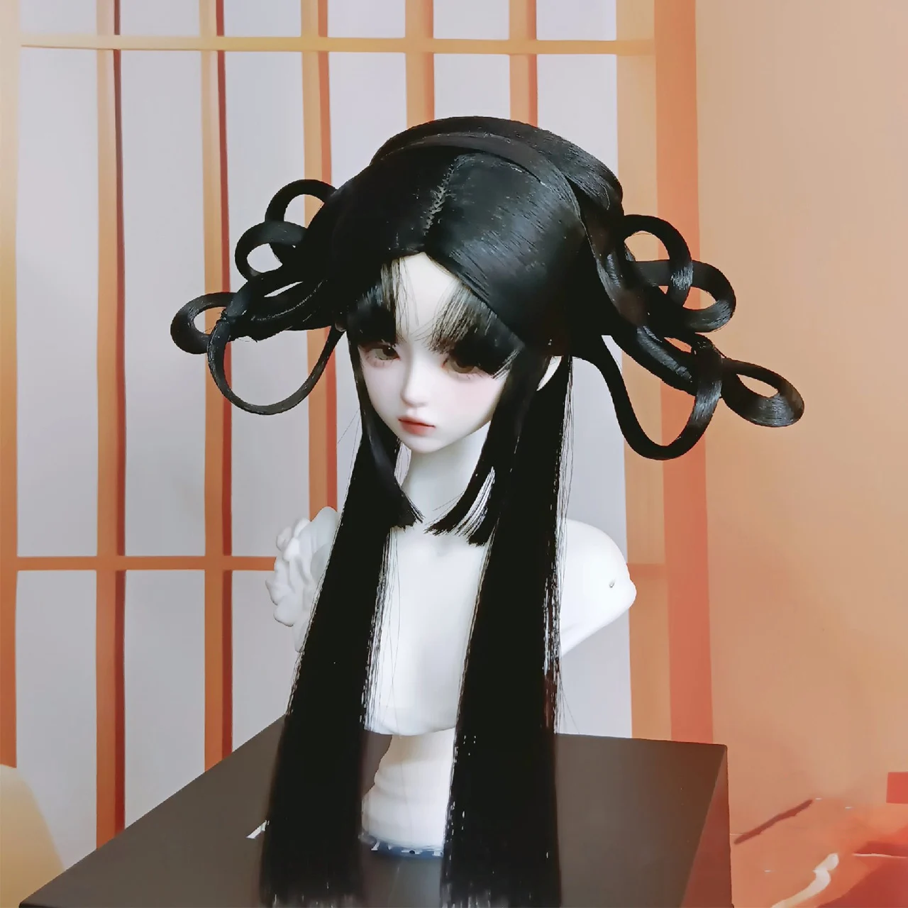 1/4 1/3 Scale Ancient Costume BJD Doll Wigs Chinese Hanfu Vintage Hair Fairy Wig For MSD SD13 Big Girl SSDF Accessories A1999