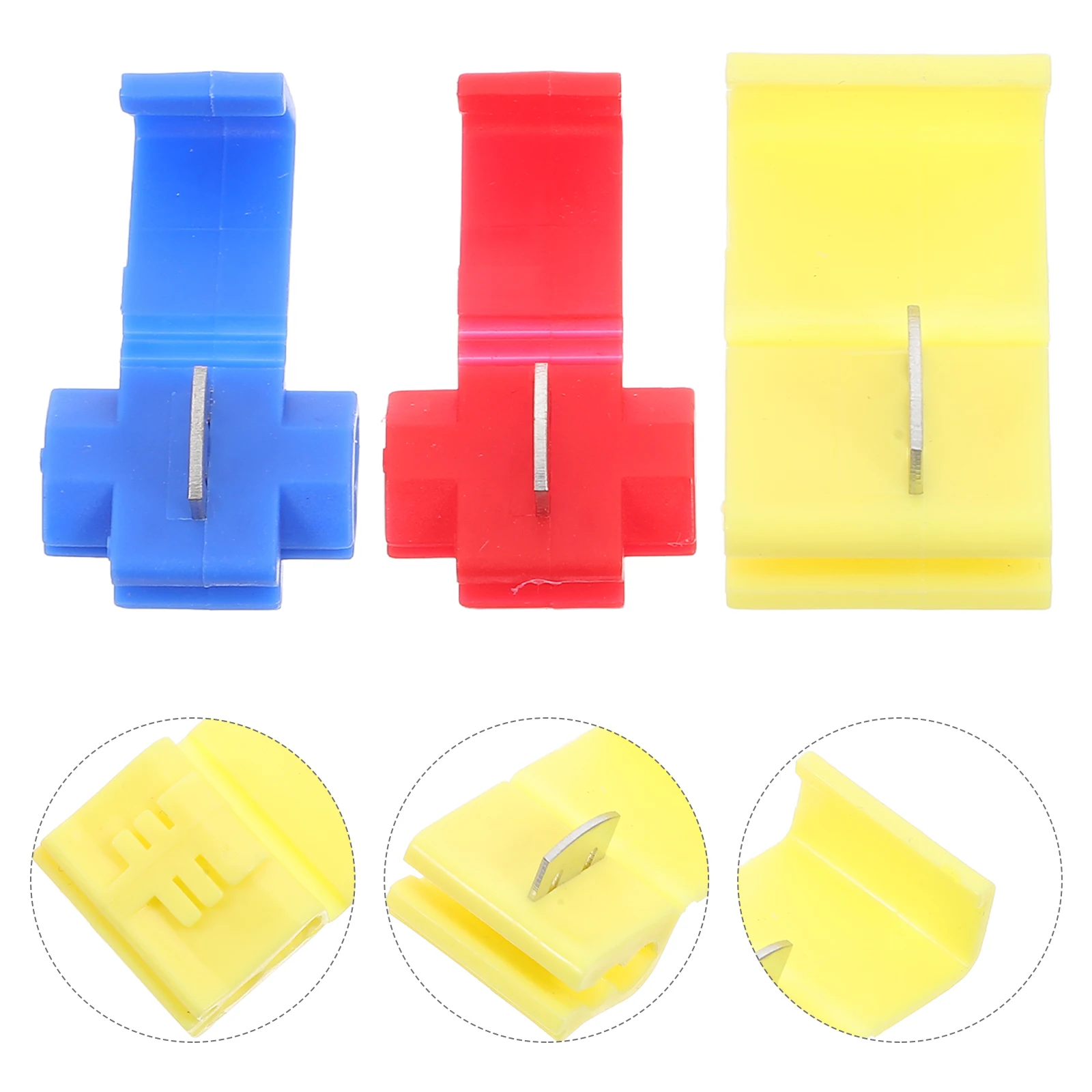 

50pcs Quick Splice Wire Terminal Connectors Electrical T-Tap Connectors Kit Insulated Splice Automotive Wiring Terminal
