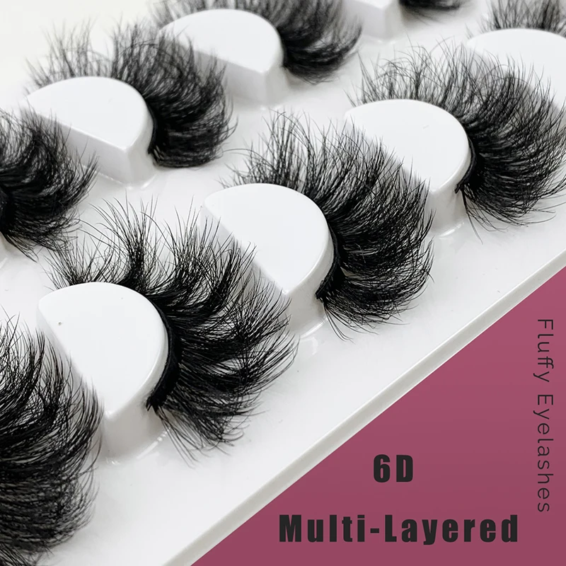 5 Pairs Mink Eyelashes 3D Fluffy Dramatic Volume False Eyelashes Thick Long Lashes Extension Make Up Wholesale Maquiagem