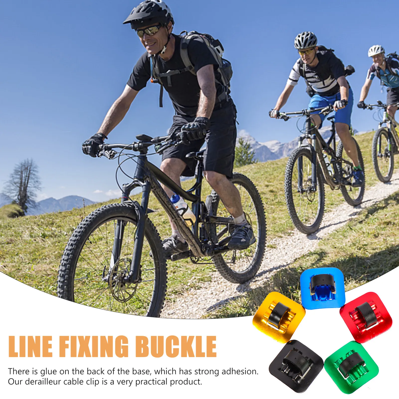 6Pcs Bike Cable Clip C Buckle Derailleur Shifter Hose Guide with Strong Adhesive Back for Road Mountain Bicycle Brake Shifting view 6