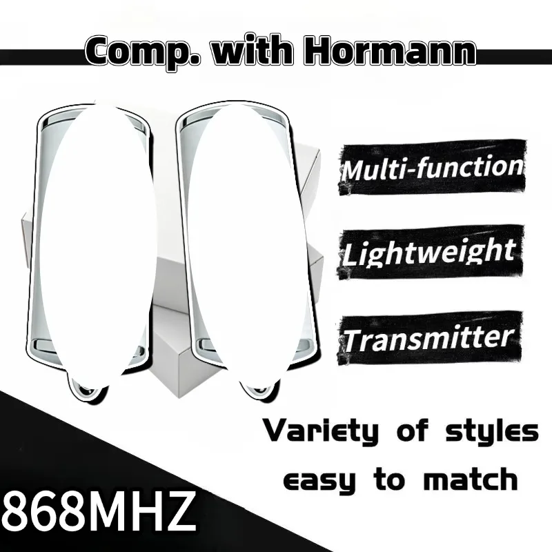 868MHz Handheld Transmitter Replacement Remote Control, Compatible with Bisecur Command HSE4‑868‑BS, HSE1, HSE2, HS1, HS4 868 BS