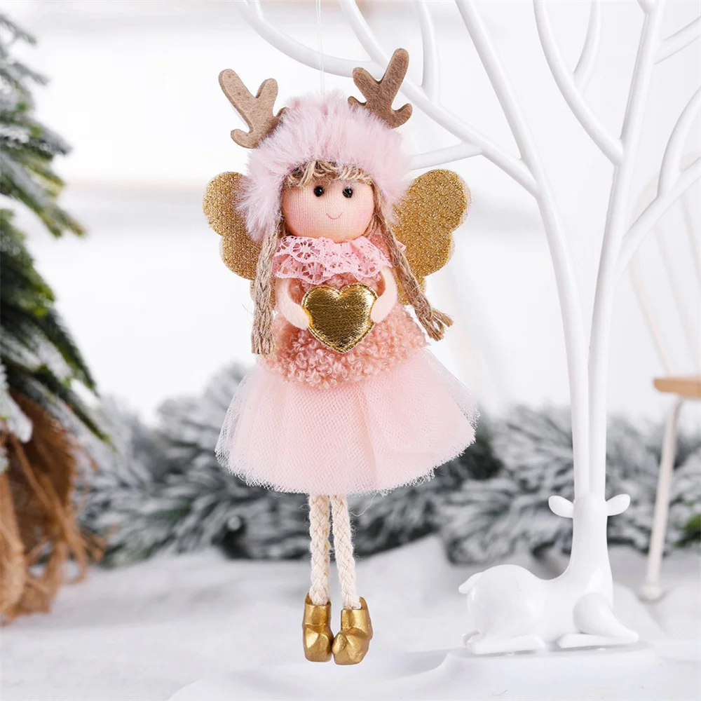 Christmas Angel Doll Hanging Pendent Exquisite and Compact Pendant for Home Office Door Window Decorations