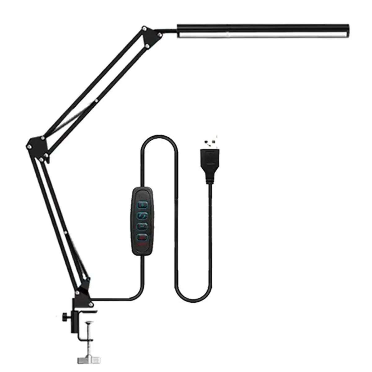 AA19 DeskLamp Adjustable Foldable Double Swing Arm Light Eye-Caring for Dormitory Study Architect Task Lamp Dimmable A