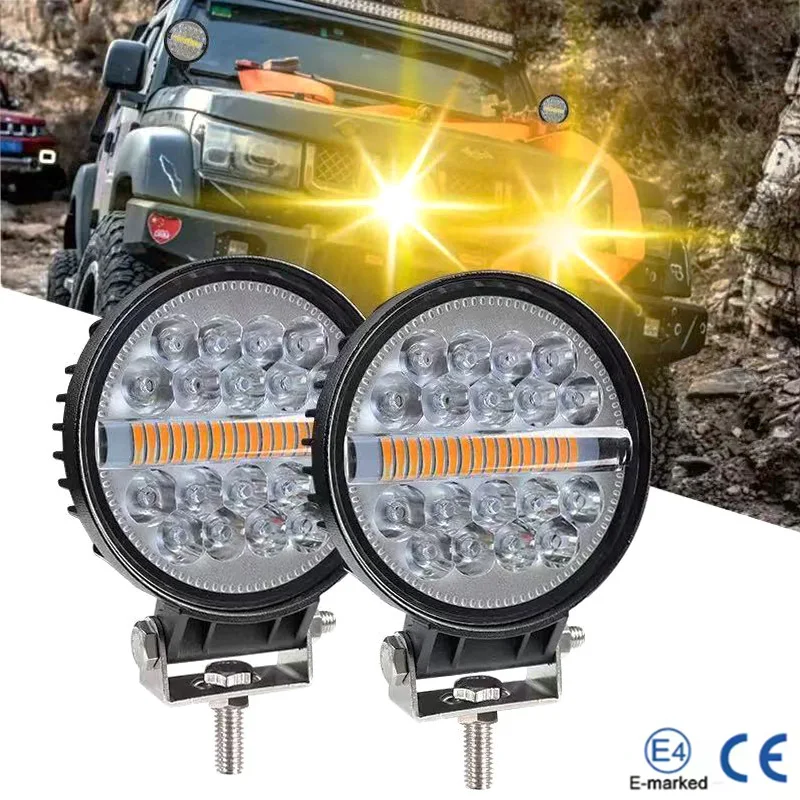 4‘’Combo LED Light Work Light Offroad Automobile Truck Driving Searchlight for Jeep Truck 4X4 Car SUV ATV Barra LED Headlight