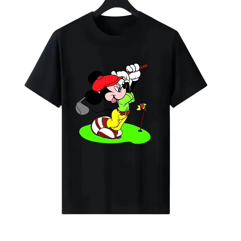 

Disney Mickey Mouse Pattern Woman Fashion Parent-child Clothing Tops Ladies Cheap Funny Short Sleeves T-Shirt Men Sweatshirts