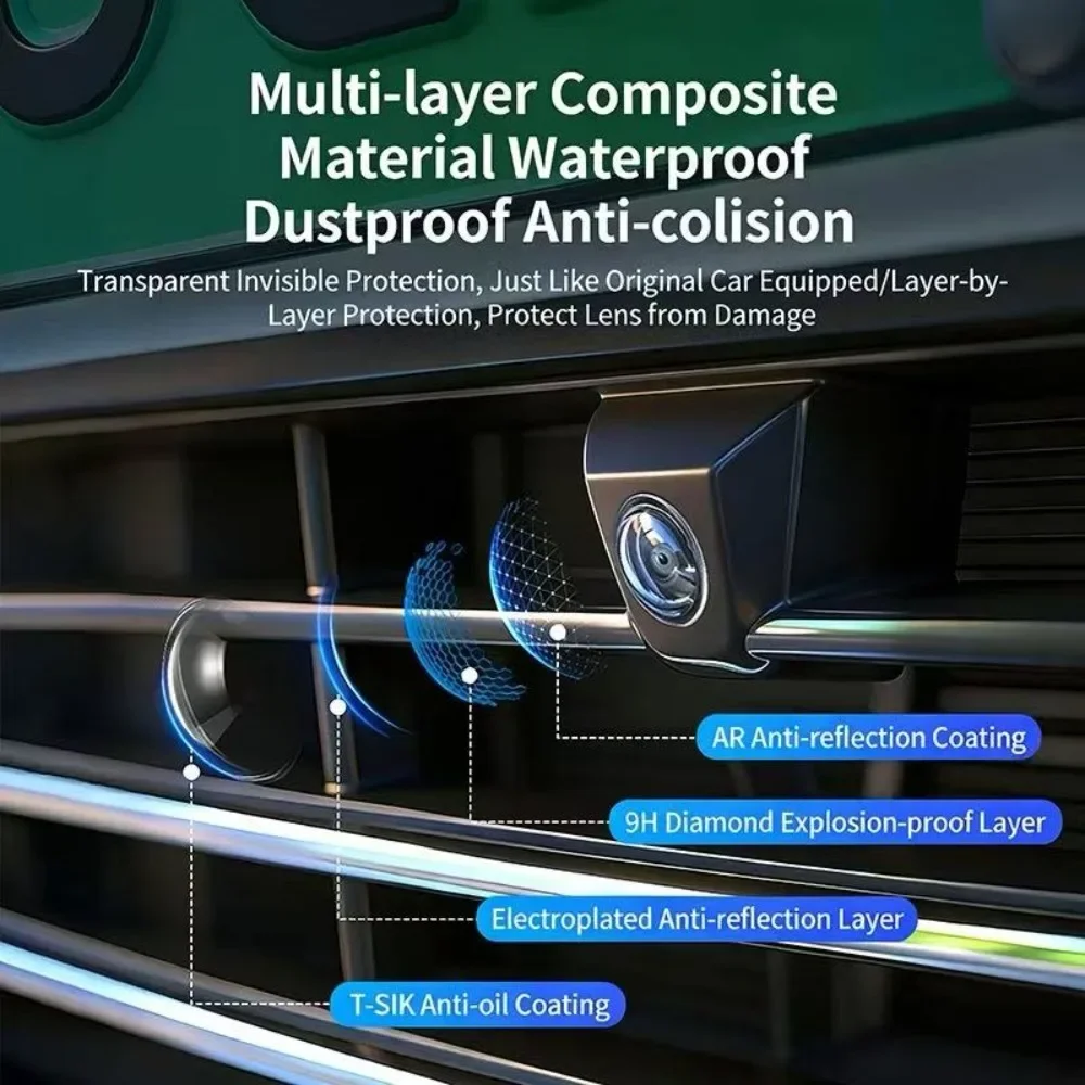2/4/6 Stück Auto-Kameralinsenschutz - HD Klare Linsenabdeckung Kratzfest Wasserdicht Rückfahrkamera-Schutz für Auto-Rückfahrkamera – Detail 4