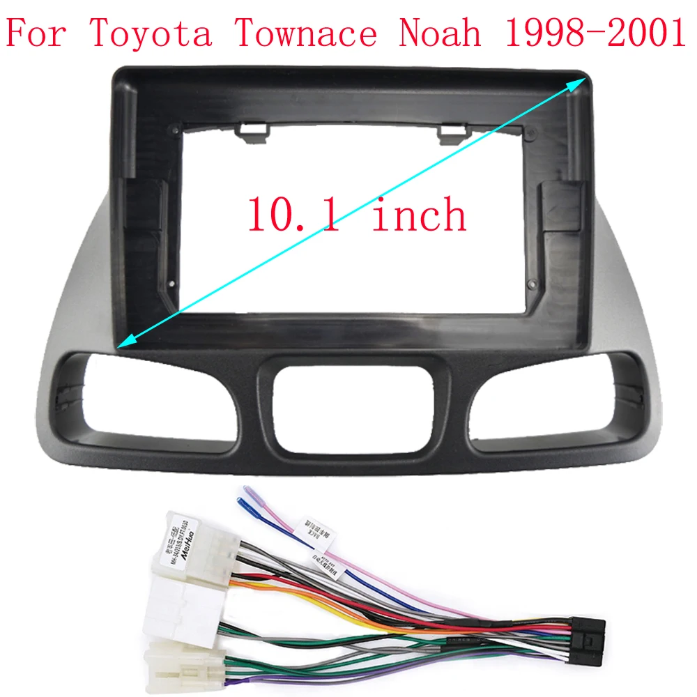 Car Accessories 10 Inch Car Frame Fascia Adapter Android Radio Dash Fitting Panel Kit For Toyota Townace Noah 1998-2001