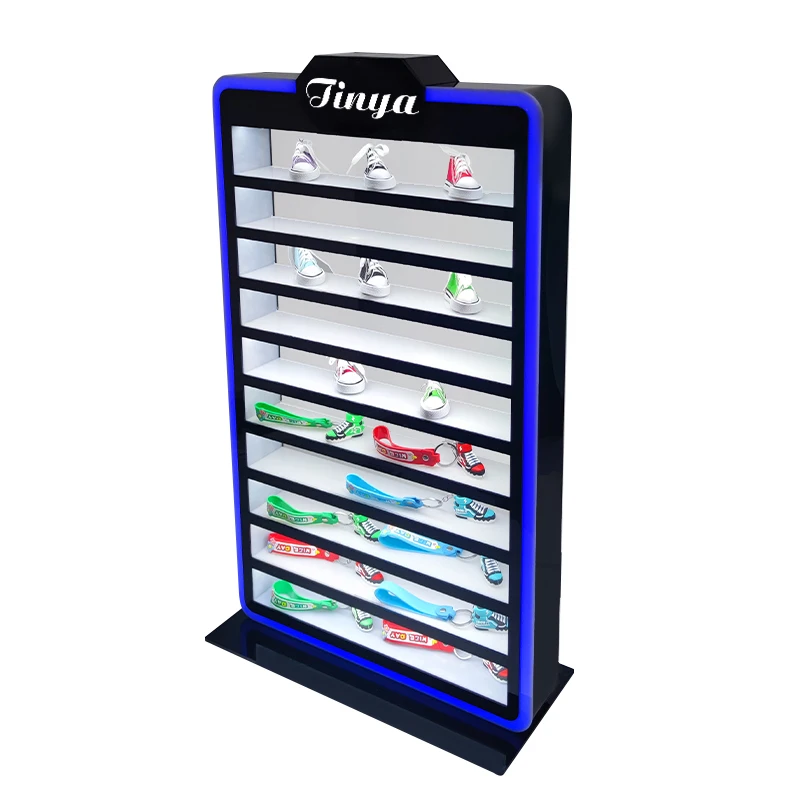 custom.Custom Acrylic Graded Trading Card Keychain Display LED RGB Lighting Display Rack