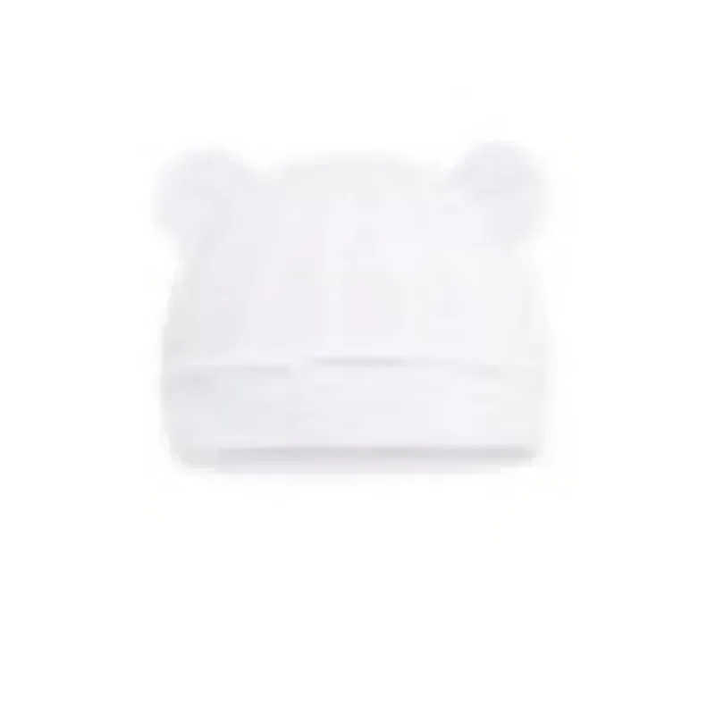 Newborn Bear Print Fetal Cap - Lightweight Single-Layer Hat for Spring/Summer/Autumn