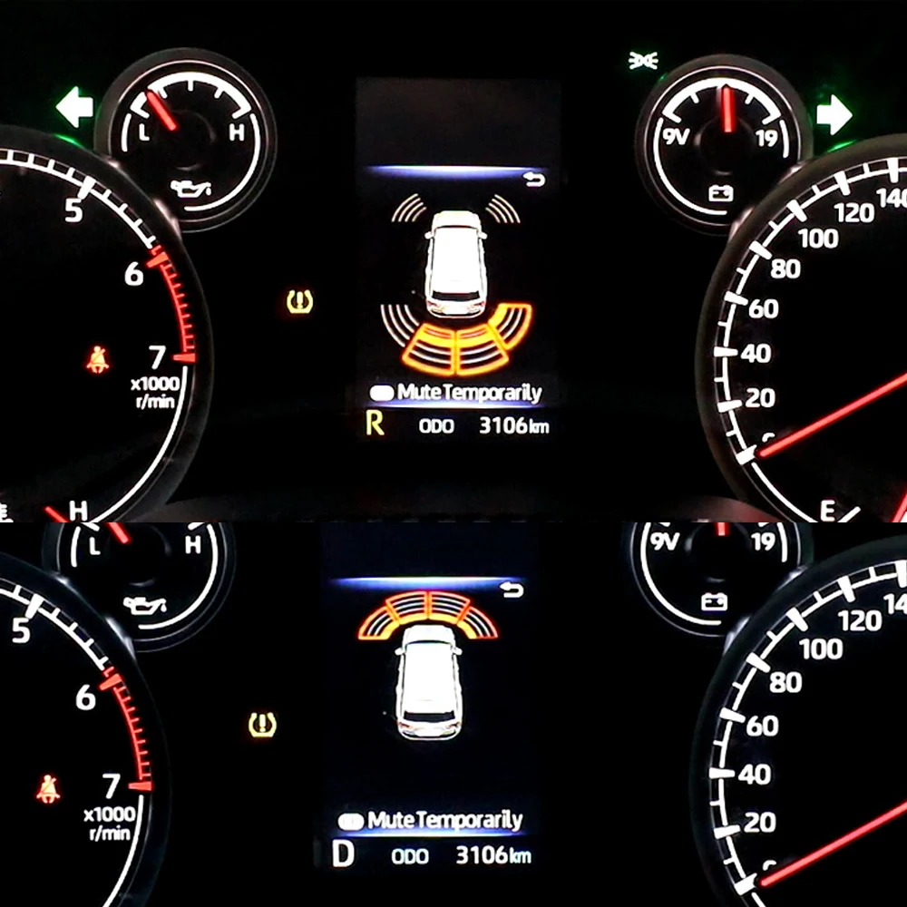 ZJCGO Original Sensors Parking Sensor Assistance Backup Radar Buzzer System For Toyota Land Cruiser 300 LC300 2021~2024