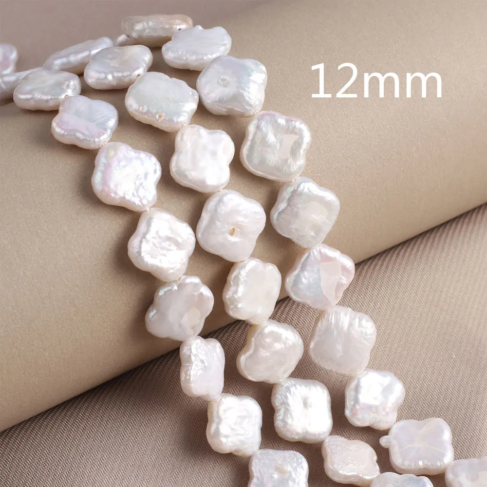 

12mm Rhombic Pearl Loose Beads 100% Natural Freshwater Pearls Spacer Beads for Jewelry Making DIY Necklace Bracelet Accessories