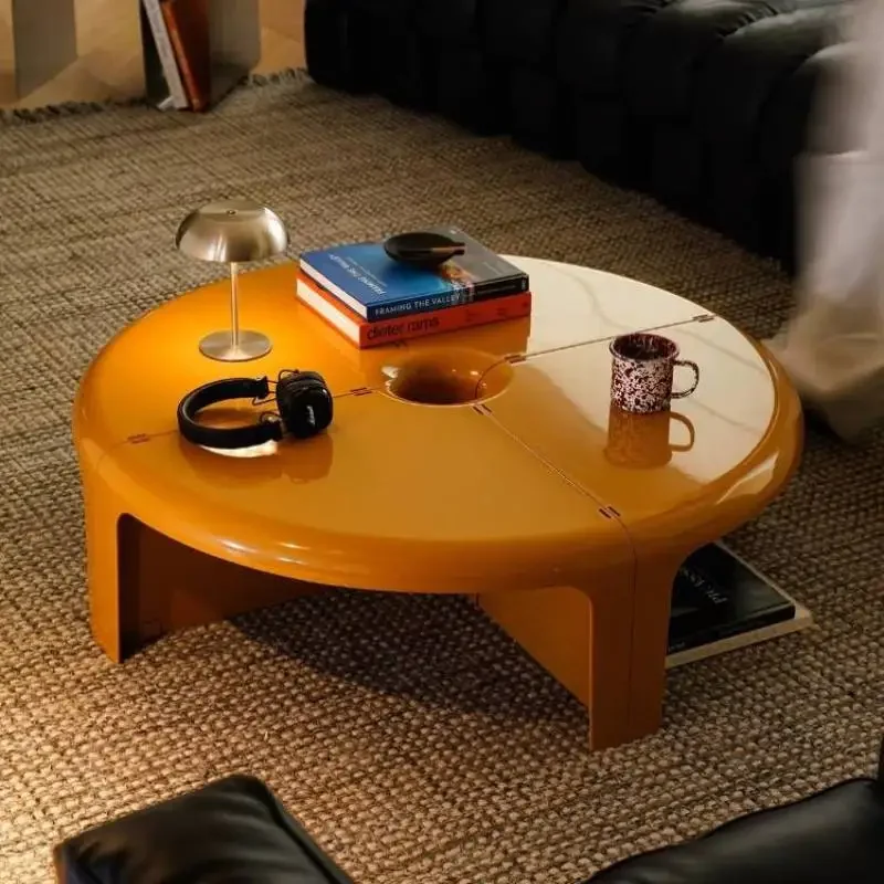 

Yellow Luxury Coffee Tables Round Chinese Blue Modern Nordic Coffee Tables Designer Vintage Mesa De Centro Furniture For Home