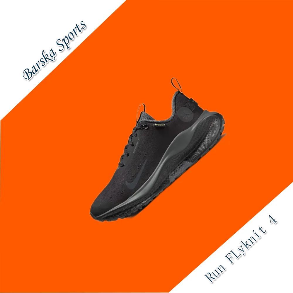 Nike React Infinity Run Flyknit 4 GTX Low Zapatillas de deporte para hombre y mujer Zapatillas ligeras para correr Cómodas y usables negro sólido