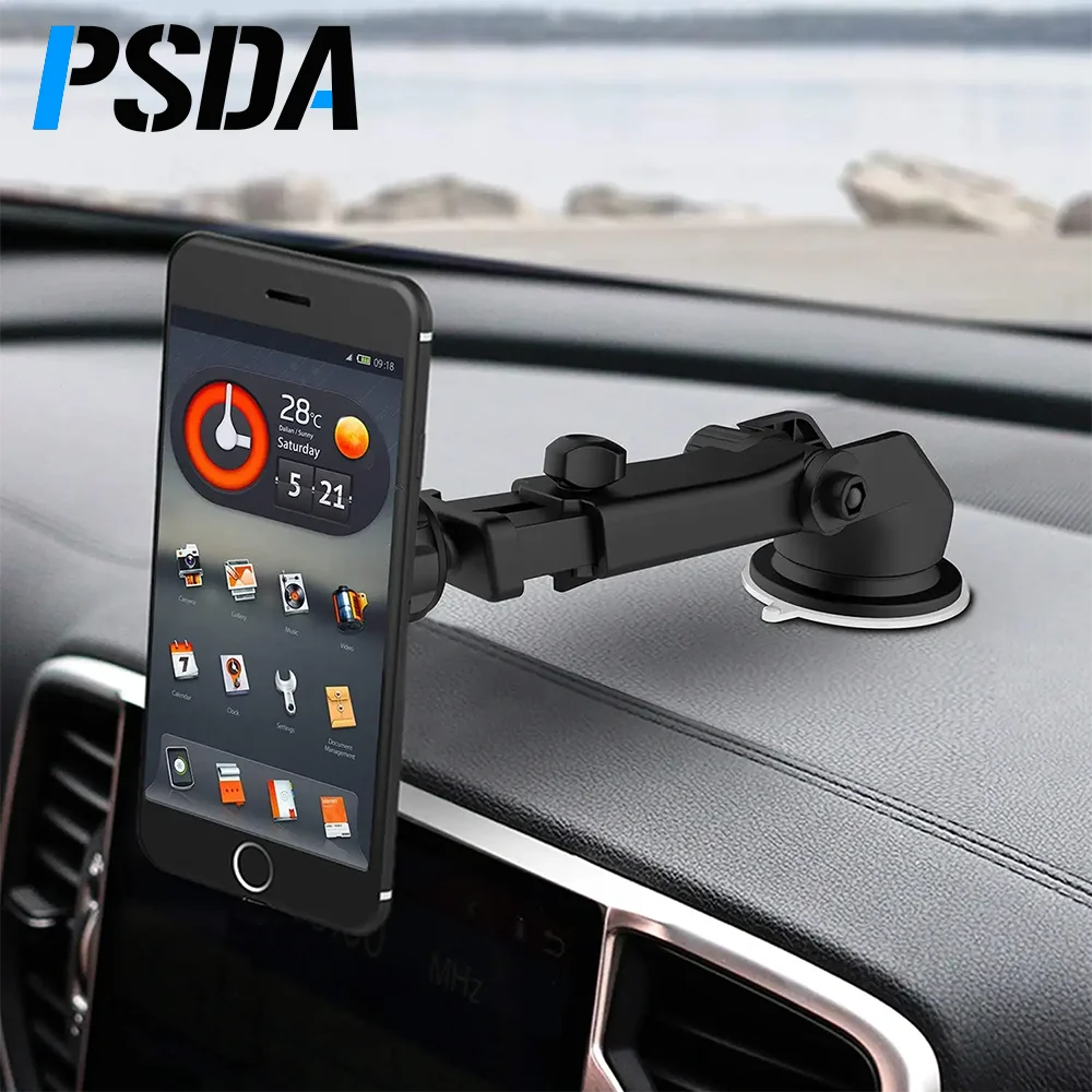 

PSDA 3D Magnetic Phone Holder Suction Cup Mount Car Dashboard Windscreen GPS Navigation Bracket Stand for Iphone 15 14 13