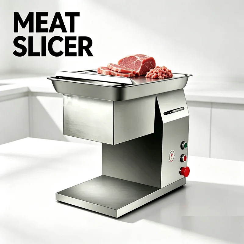 Automatic Fresh Meat Cutting Machine Stainless Steel Electric Meat Slicer For Kitchen Restaurant