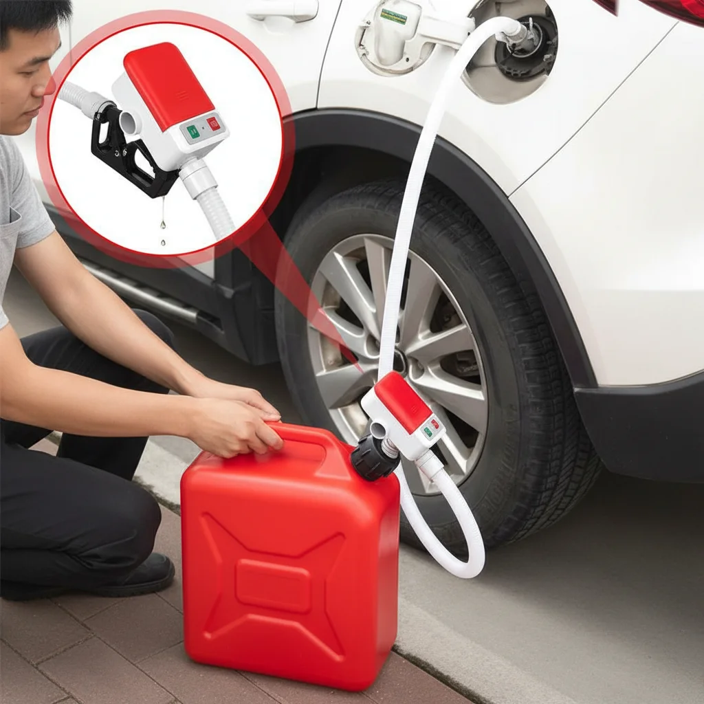 

Electric Oil Pump Automatic Fuel Transfer Pump With Auto-Stop Fast And Safe Portable Gas Can Pump For Oil, Diesel
