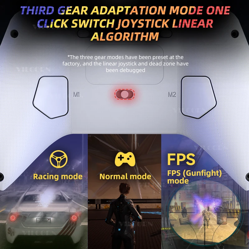 PC Game Controller FPS Gamepad with 800Hz Wired Return Rate For Android/ IOS/Switch With Hall Trigger Joystick