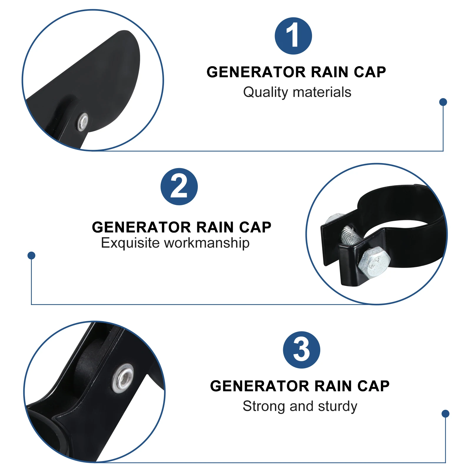 

Generator Rain Generator Exhaust Rain Cover 50MM Exhaust Pipe Cover Weatherproof Shield Diesel Bulldozer Accessories Home Goods