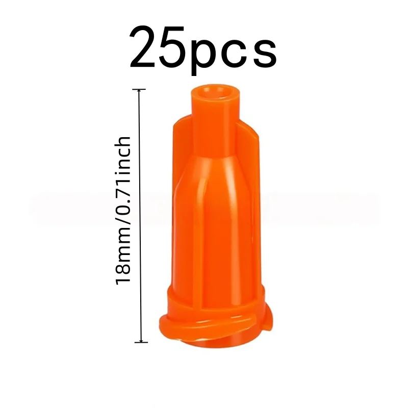 25 pcs Glue Applicator Caps, Durable Plastic Material, Adhesive Preservation Syringe Liquid Storage, Easy Push-On Design