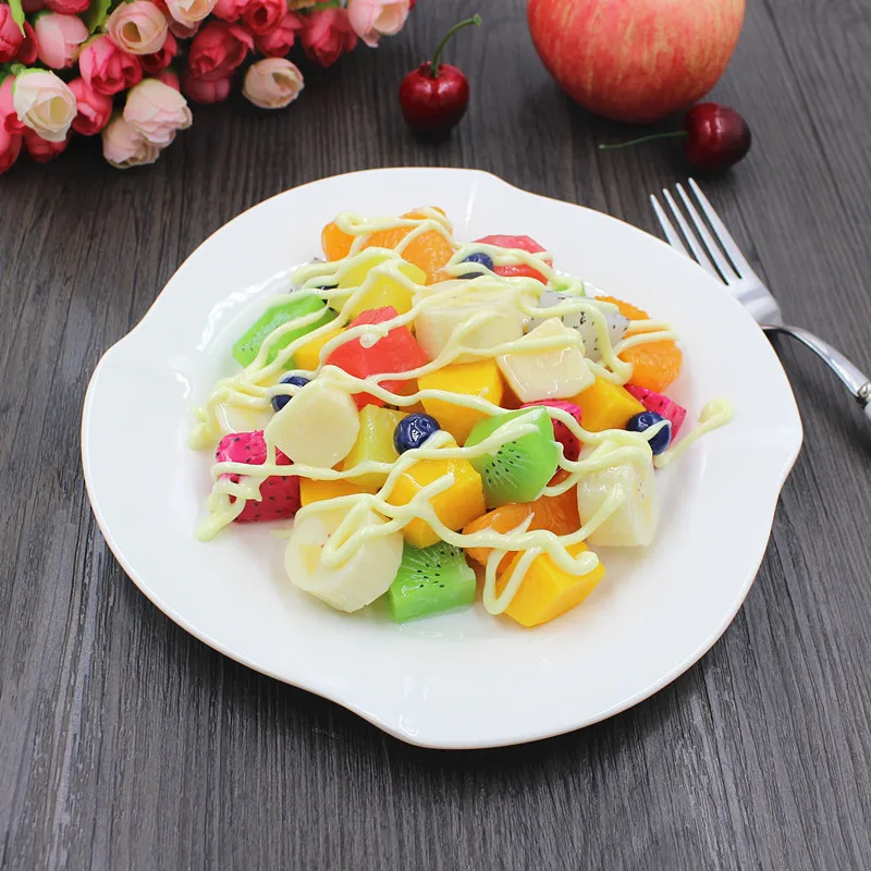 Simulation Fruit Slices Fruit Salad  Artificial Fruit Models Lifelike Decorative Fake Fruit Western Restaurant Fruit Plate Props