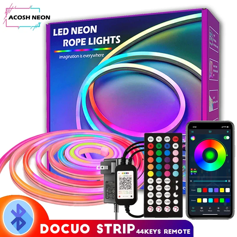 Bluetooth LED Strip Lights 10M RGB Flexible LED Light Strip RGB LED Neon Strip Light for Bedroom Kitchen Party Festival Decor