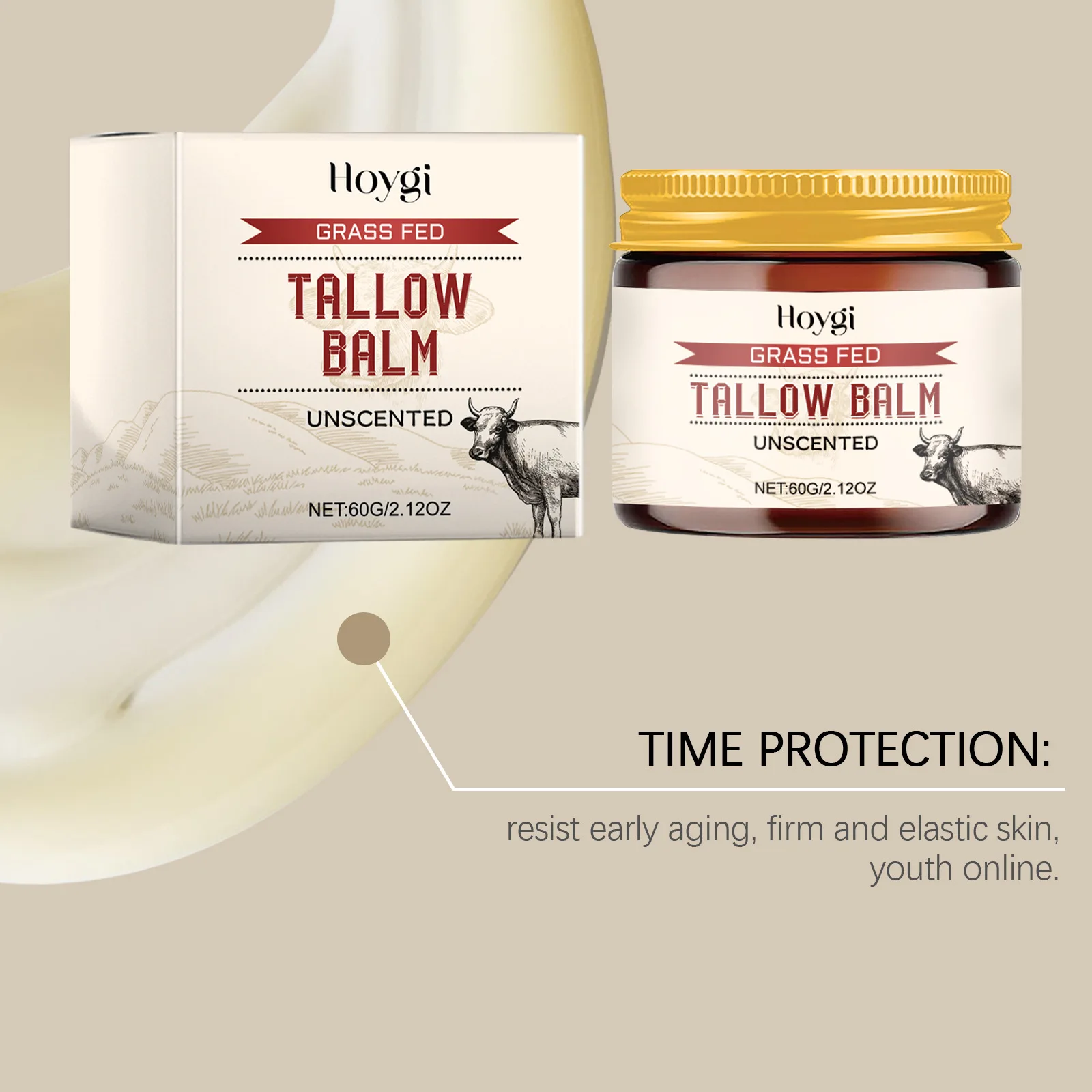 

Tallow Balm Cream for Dry and Rough Skin - Our Rich and Nourishing Cream Provides Lasting Hydration for Soft and Smooth Skin