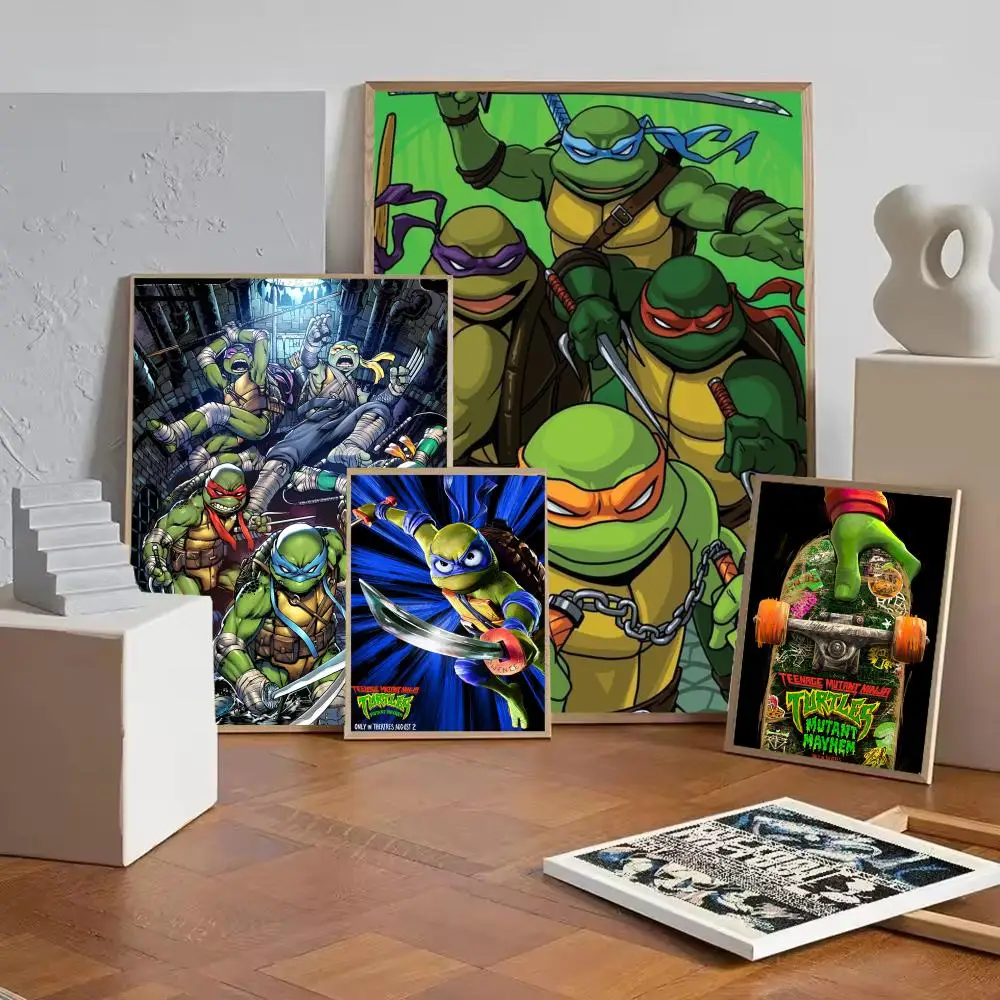 Anime cute N-ninja Cool T-Turtles Poster Paper Print Home Living Room Bedroom Entrance Bar Cafe Art Painting Decoration