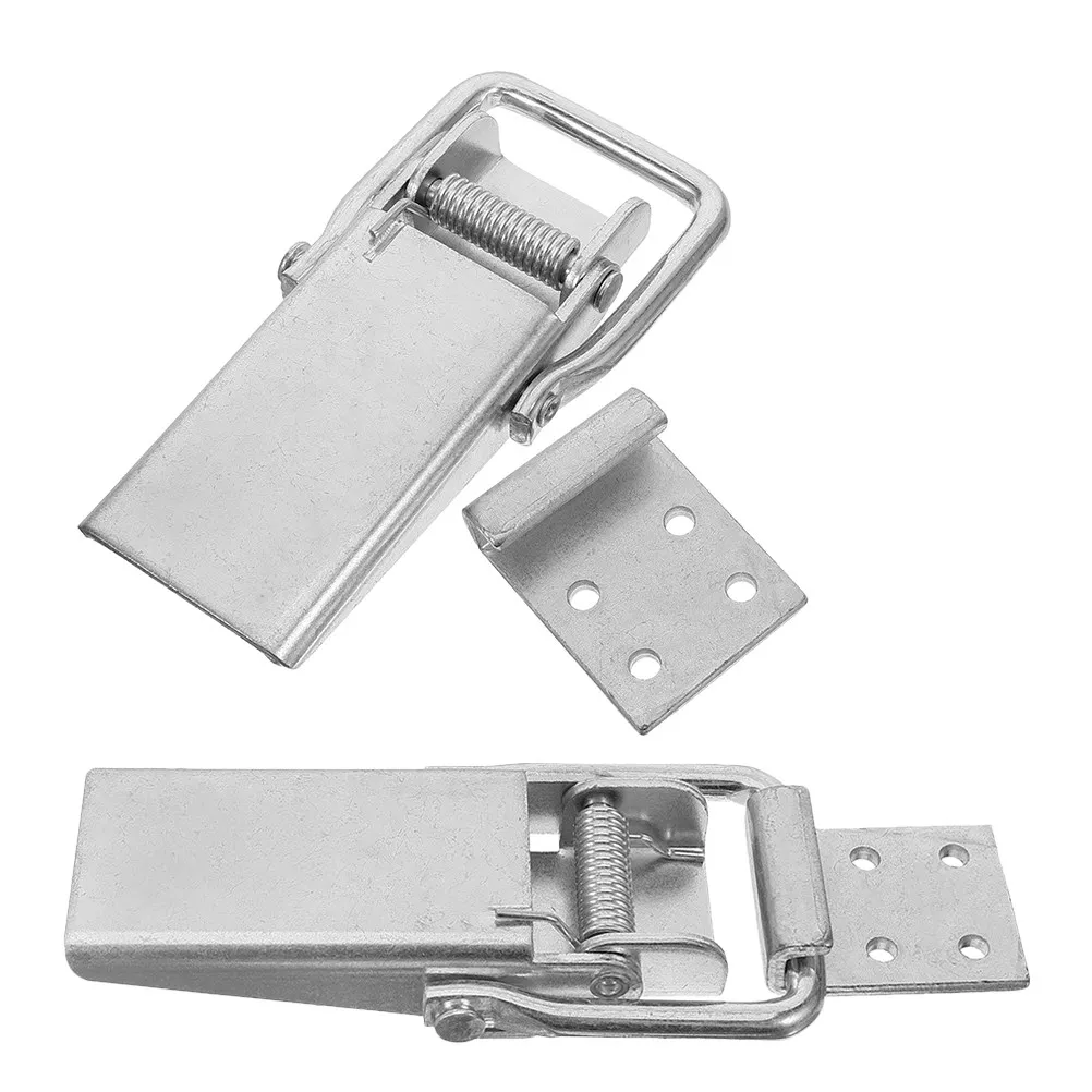 

2Pcs Heavy Duty Galvanized Spring Latch Trailer Lock Hasp Clasp Buckle Replacement Rv Trailer Accessory Universal