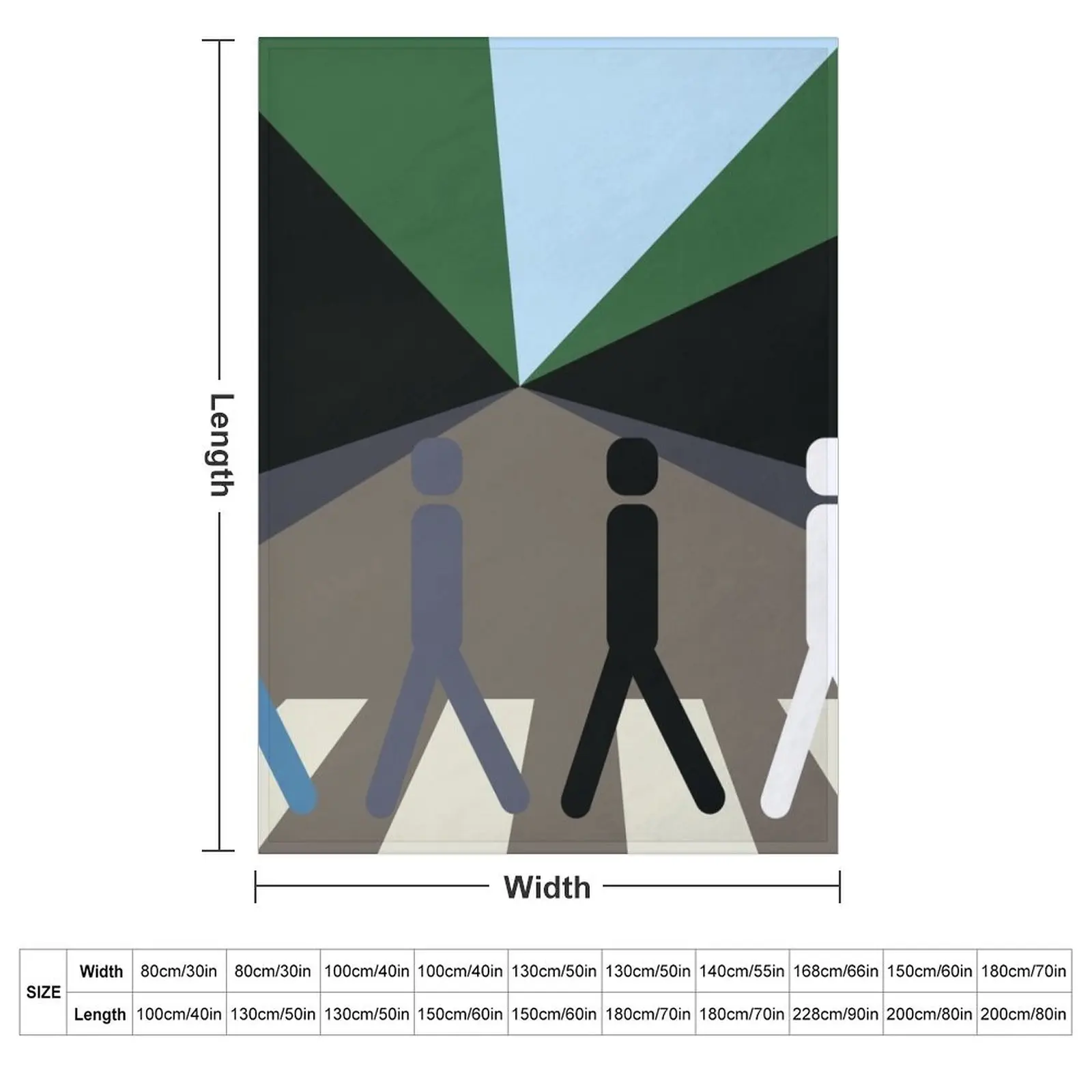 abbey road minimal album cover Throw Blanket couch cozy soft plush fuzzy picnic outdoor blanket