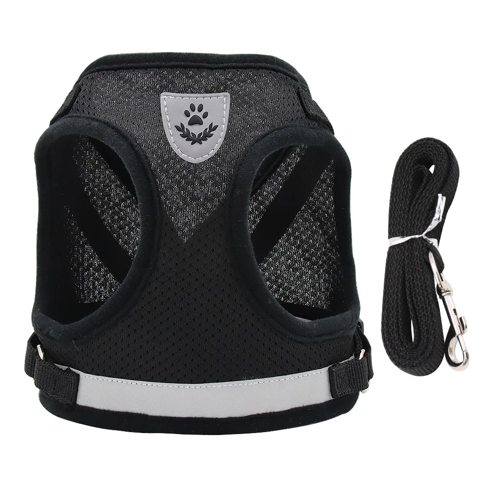 Verstellbares Haustier-Hundegeschirr und Leine-Set, Geschirr für Hunde, Katzen, Weste, Geschirr, Welpen, Hund, Kätzchen, Blei, Katzenhalsband, Haustierzubehör – Detail 6