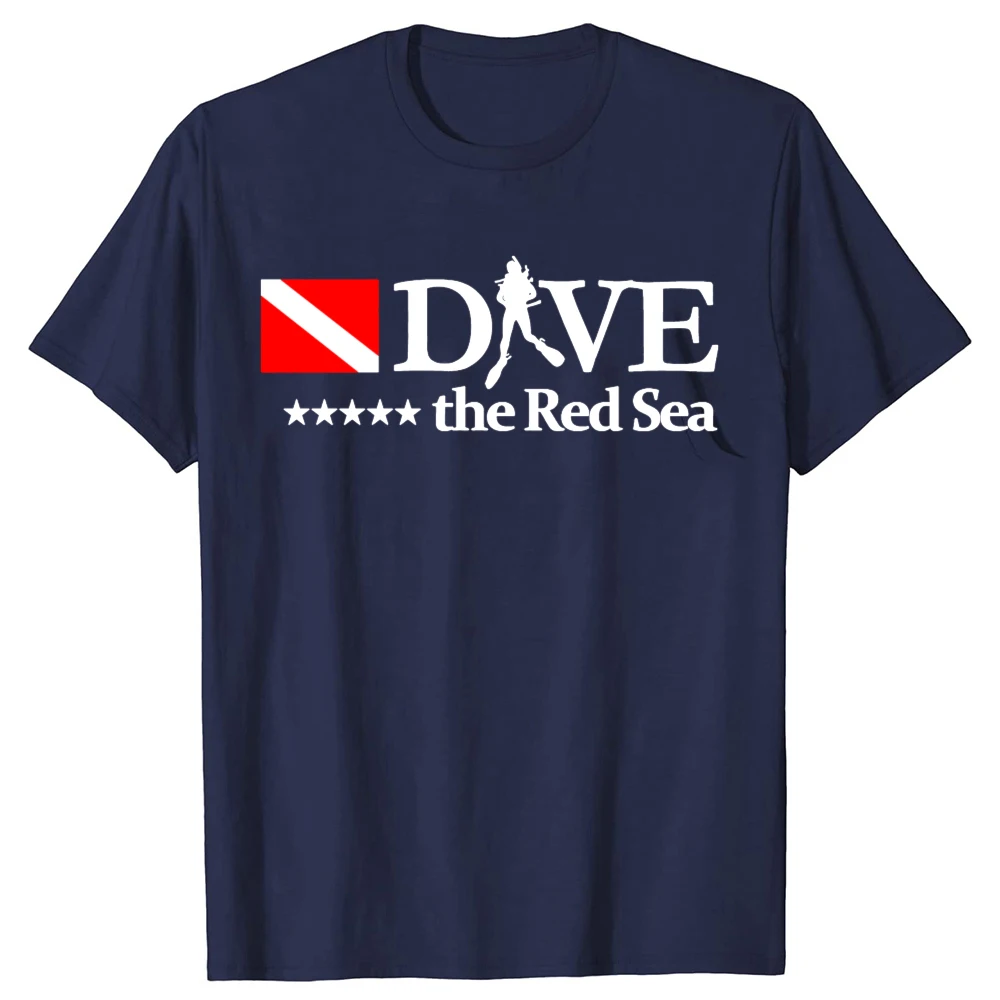 Dive Red Sea - Scuba Diver Down Flag - Diving in Egypt T-Shirt Animal Print Cute Clothes Graphic T Shirts Loose Fashion Summer