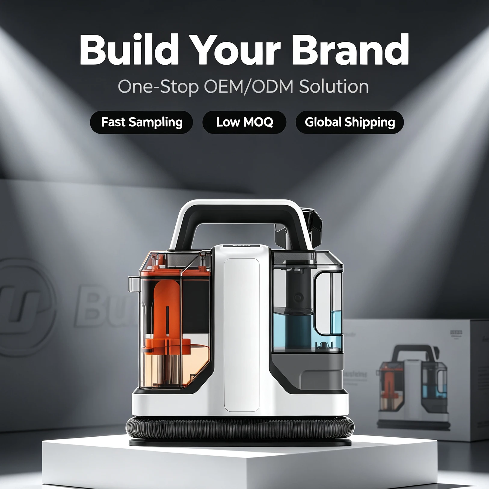 Portable 750W 15Kpa Cyclone Wet & Dry Vacuum Cleaner Handheld Odour Removal Tough Stains Pet Messes Household Carpet Cleaning