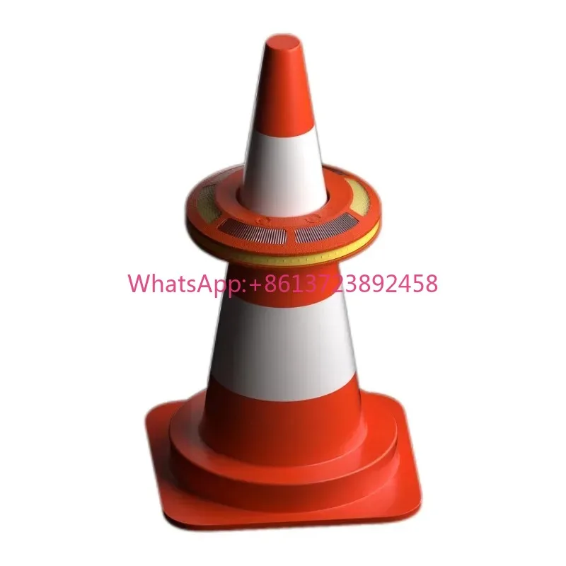 No Stock,8 Pack Portable Road Cones with Sequential Commander Light Traffic Emergency Flashing Barricade Flare Beacon for Safety
