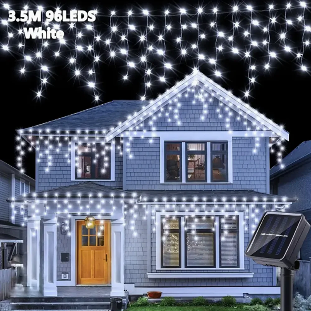 1pc solar LED string lights for festivals, paths, patios, patios and outdoor garden landscape lighting for house decoration