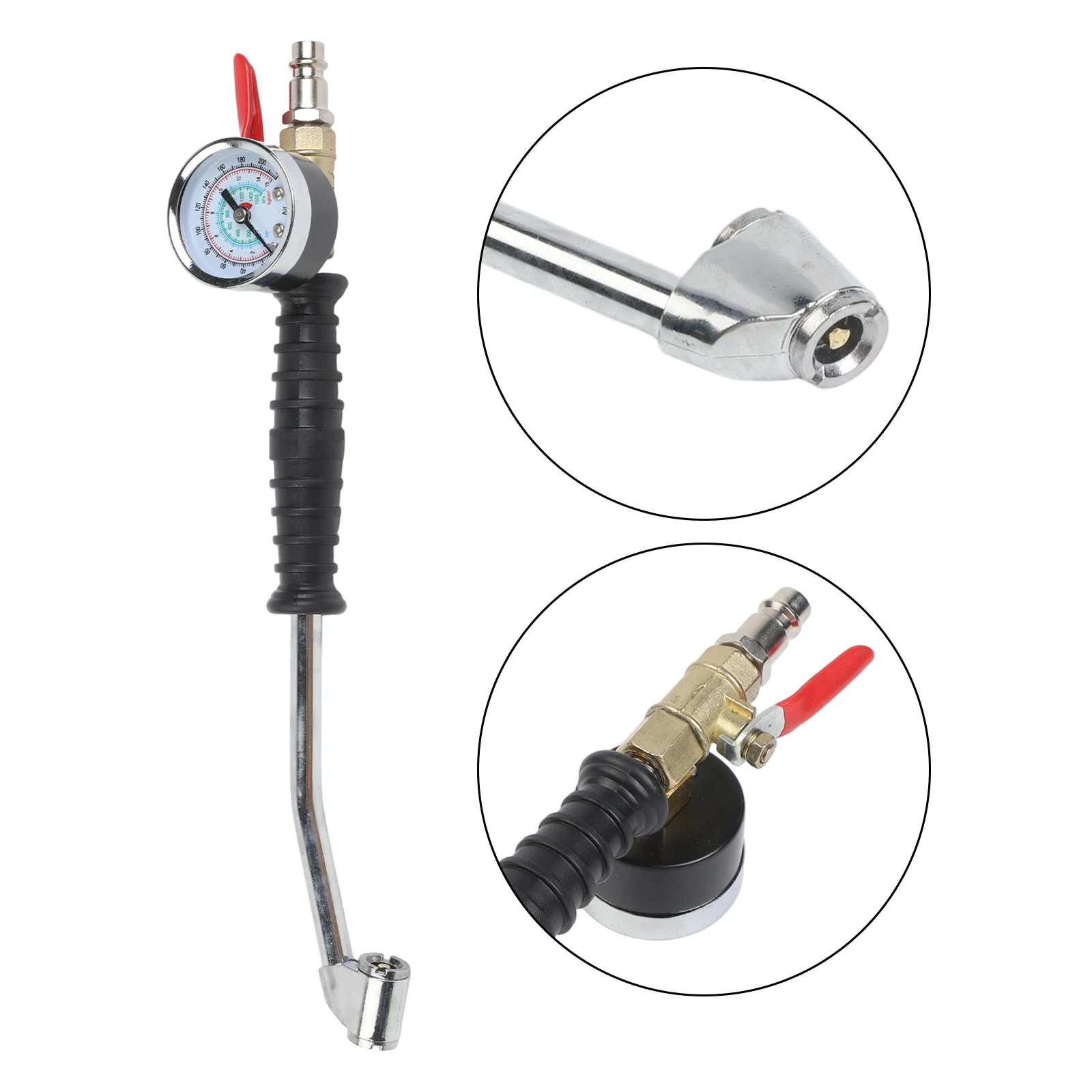Essential 220PSI Tire Inflator with Pressure Gauge for Vehicle Owners Compatible with Standard Tire Valves for Easy Use