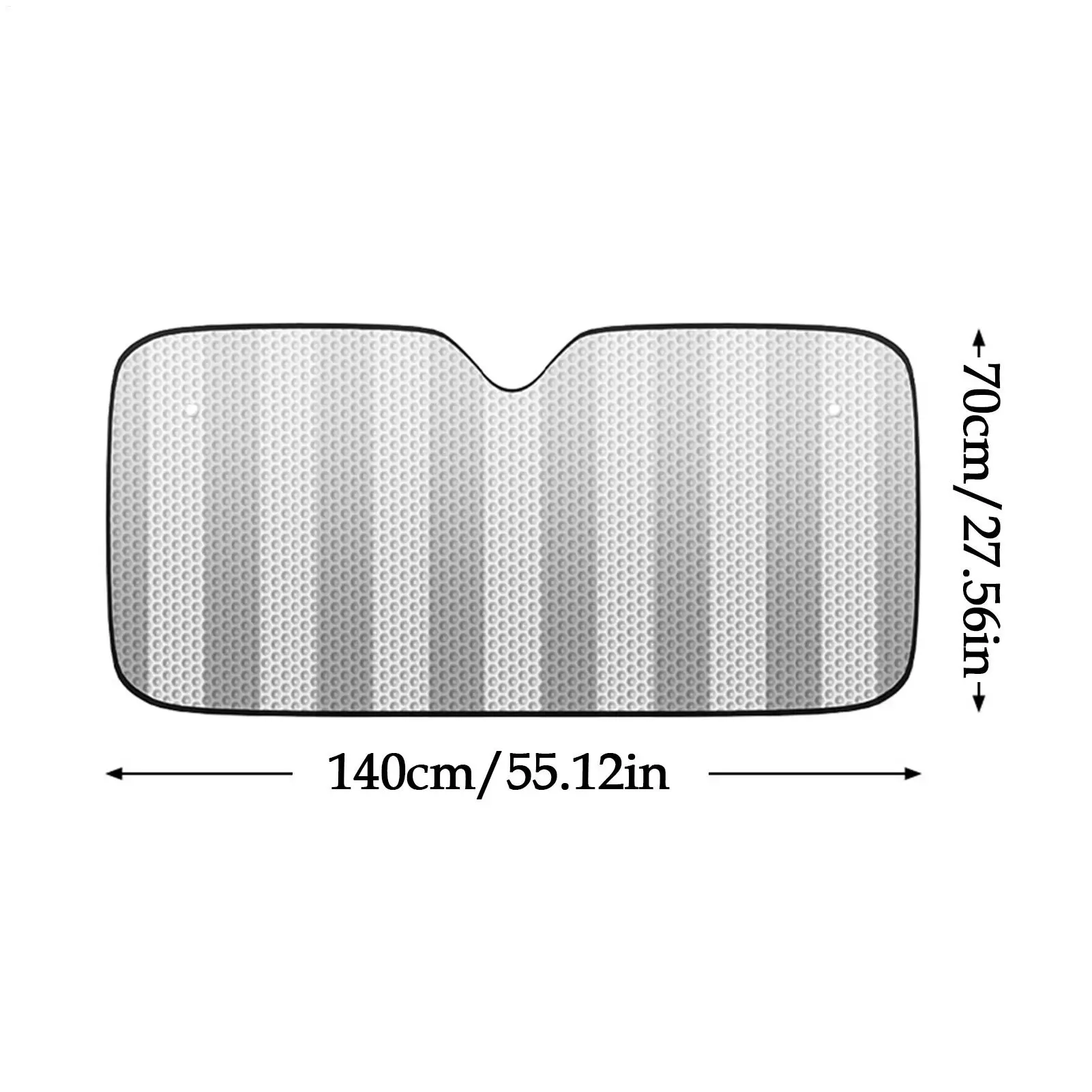 Windshield Sun Shade Suction Cup Foldable Blocker Privacy Cover Car Front Window Shades For SUV Summer Electric Vehicle Hybrid view 6