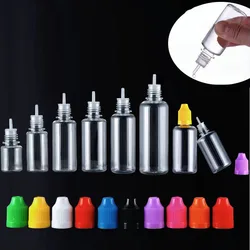 10pcs Plastic Thin Tip Dropper Bottles Empty Squeeze Dropper Bottles  Childproof Cap Sample Bottle Travel cosmetics containers