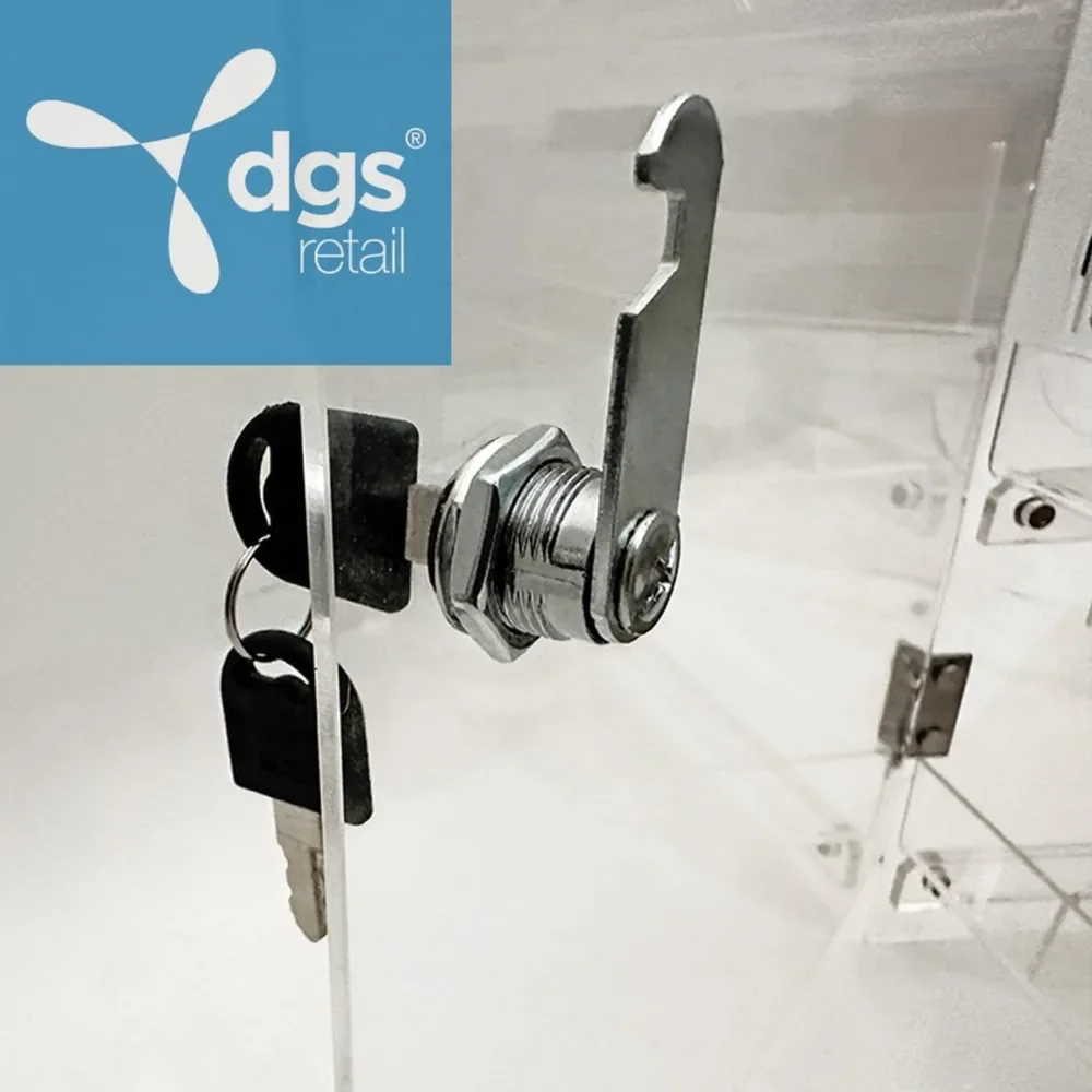 "Mini Liquor 50ml Bottles Display Case - 12x12x24" Countertop w/ Adjustable Dividers & Lock, Retail Showcase"​