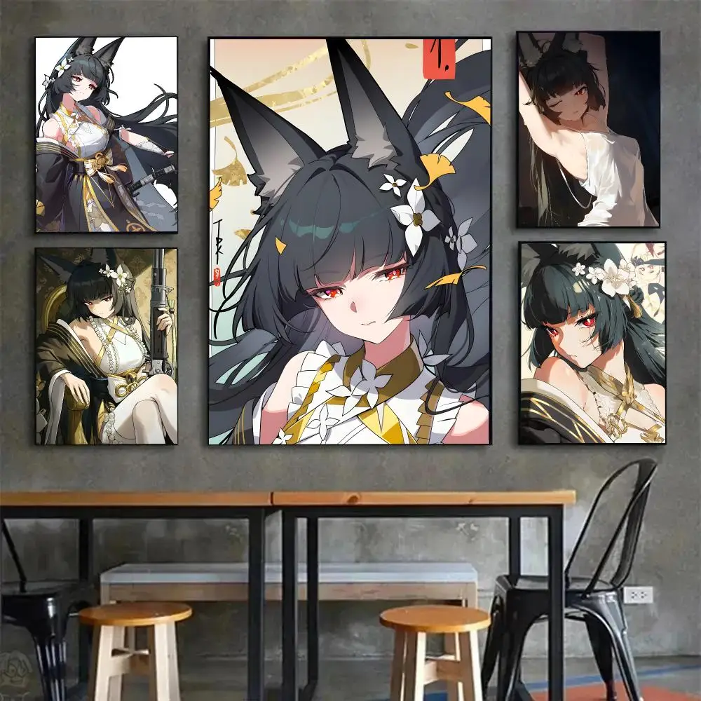 detective warrior Z-Zenless Zone Zero Hoshimi Miyabi Poster Painting Wall Art Mural for Living Room Home Decor and Gifts