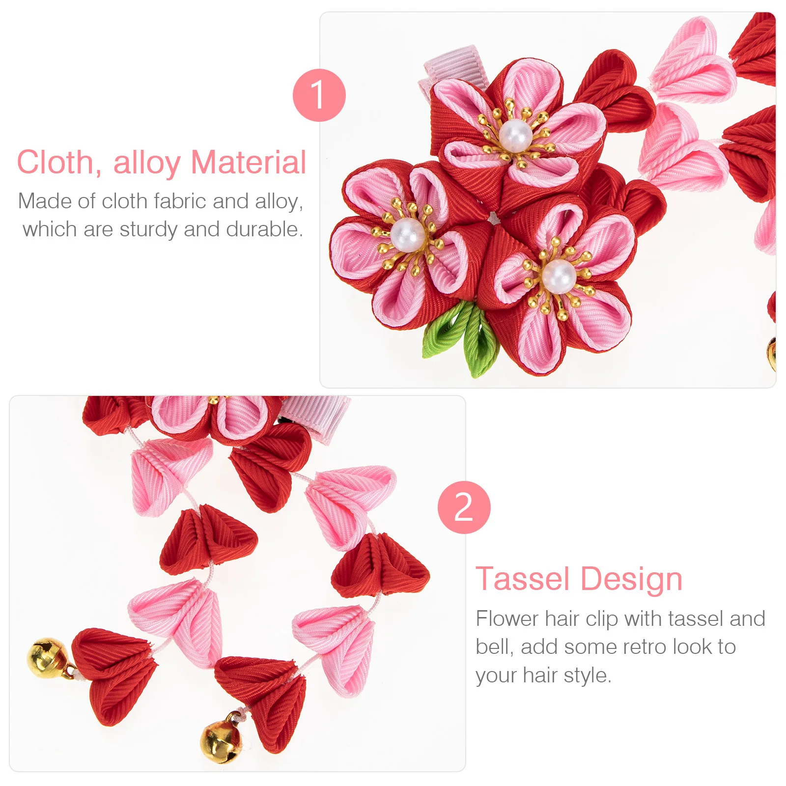 

Chinese Plum Tassel Hairpin Beautiful Chic Hanfu Hair Accessories for Girls Daily Outfit Special Occasions Tassel Hairpin