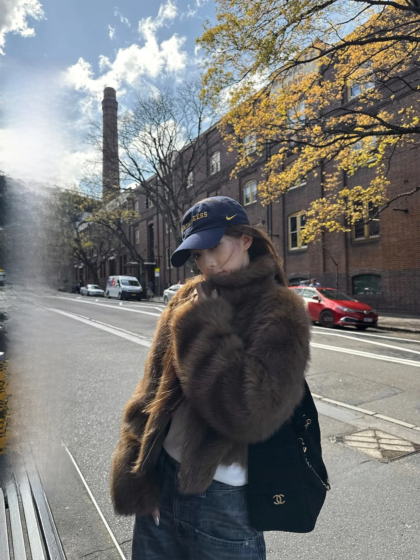 

Chestnut a New Moon Godd Fur Coat Alternative Autumn Winter Warmth Environmental Protection Outerwear Women's Faion