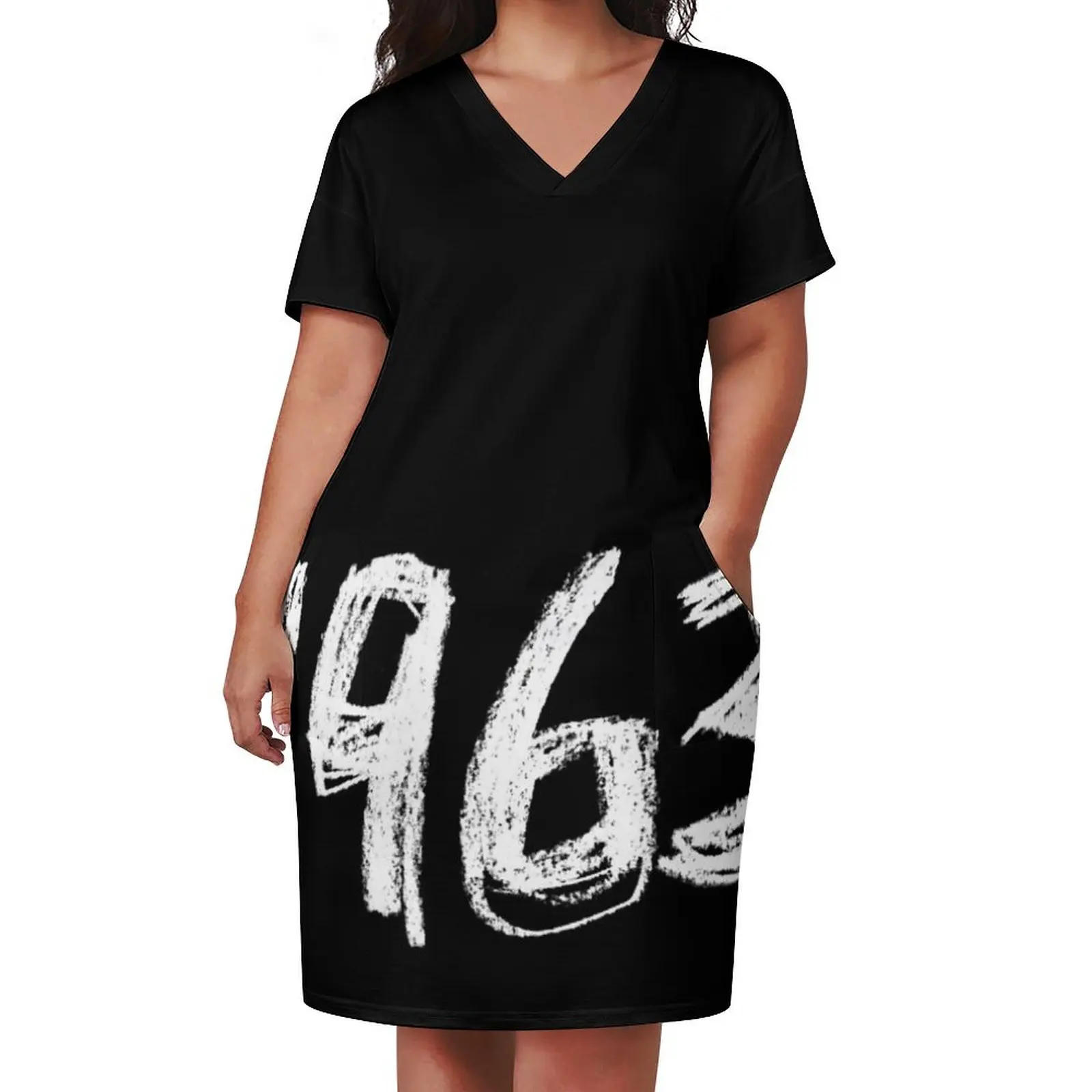 1963 Birthday, Birth Year 1963, Born in 1963 Loose Pocket Dress women