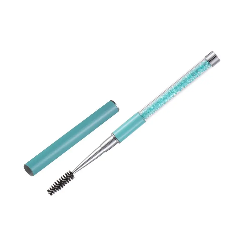 1 PC Vrouwen Schoonheid Uitbreiding Enten Gereedschap Strass Handvat Spiraal Wands Mascara Applicator Wenkbrauw Kam Wimper Borstels